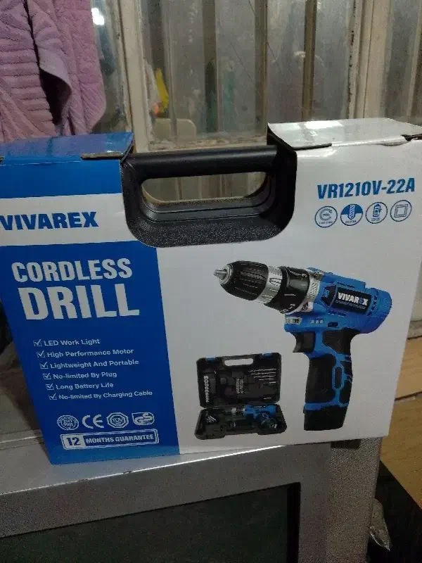 دریل شارژی ویوارکس دو باطری با تجهیزات|ابزارآلات|مشهد, رده|دیوار