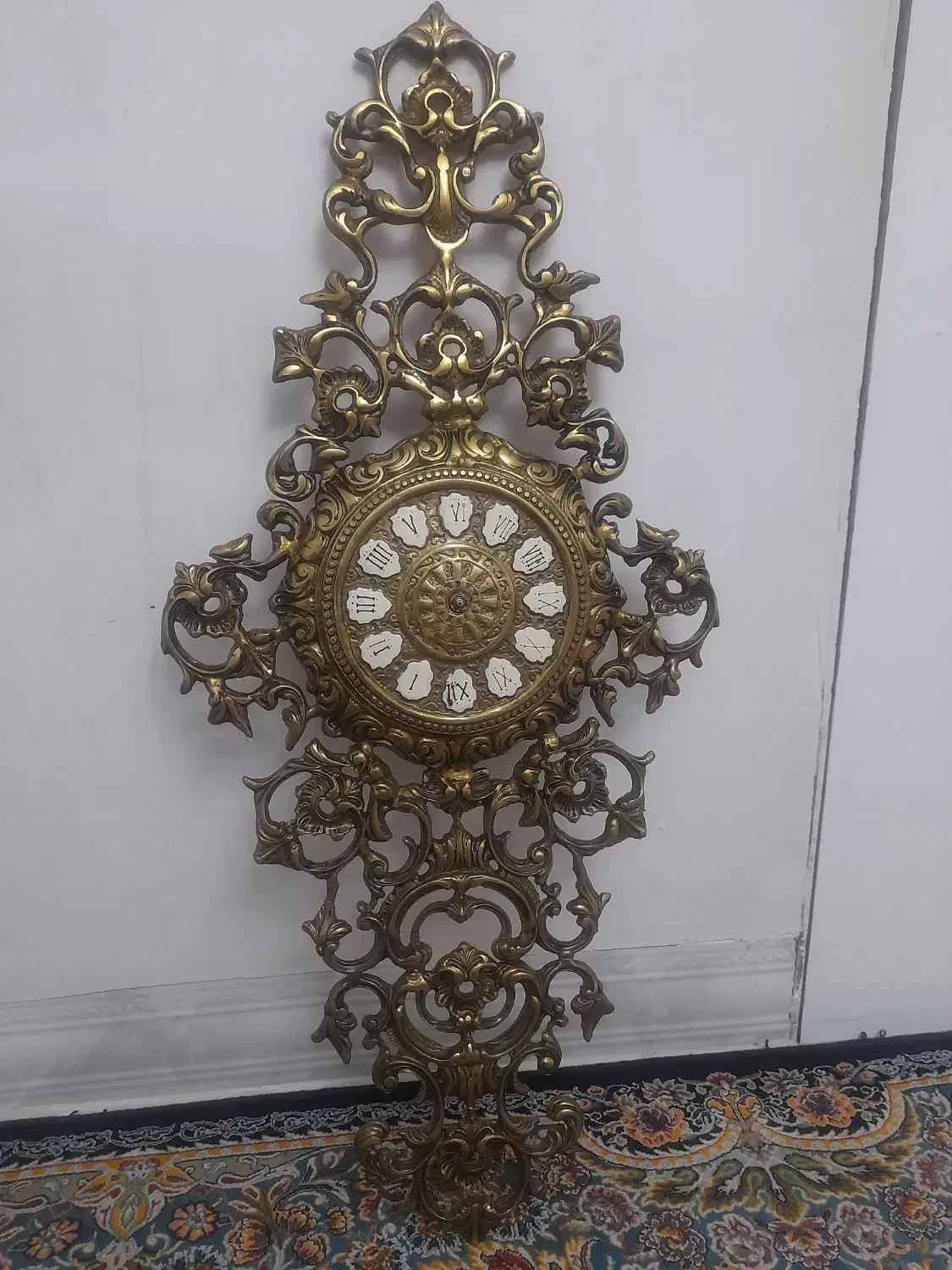 ساعت برنجی سنگین و قدیمی|ساعت|کهریزک, |دیوار