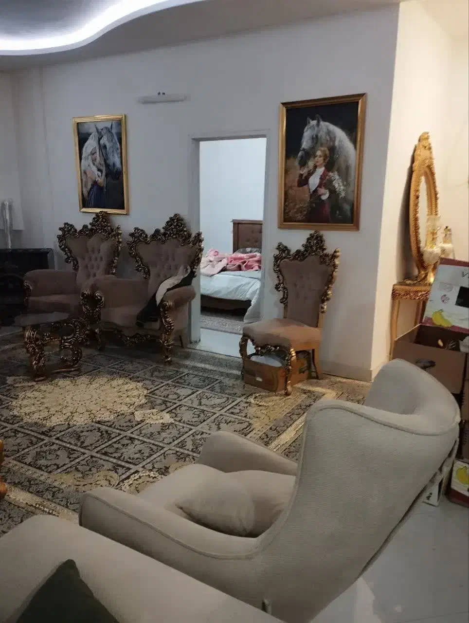 سرویس مبلمان استیل۹نفره|مبلمان خانگی و میز عسلی|چناران, |دیوار