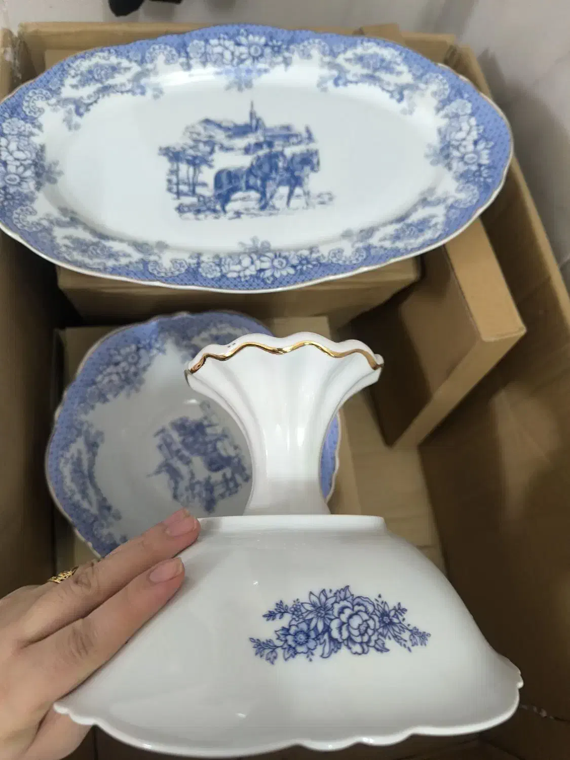 چینی قوری قلم آبی پذیرایی‌ گل آبی جهیزیه عروس|قوری، کتری، قهوه‌ساز دستی|مشهد, شهرک مهر آباد|دیوار