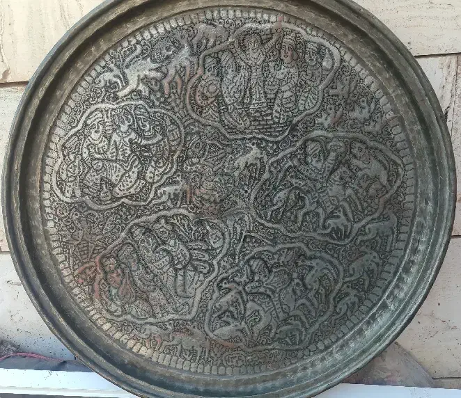 سینی قدیمی|کلکسیون اشیاء عتیقه|سبزوار, امیر کبیر|دیوار