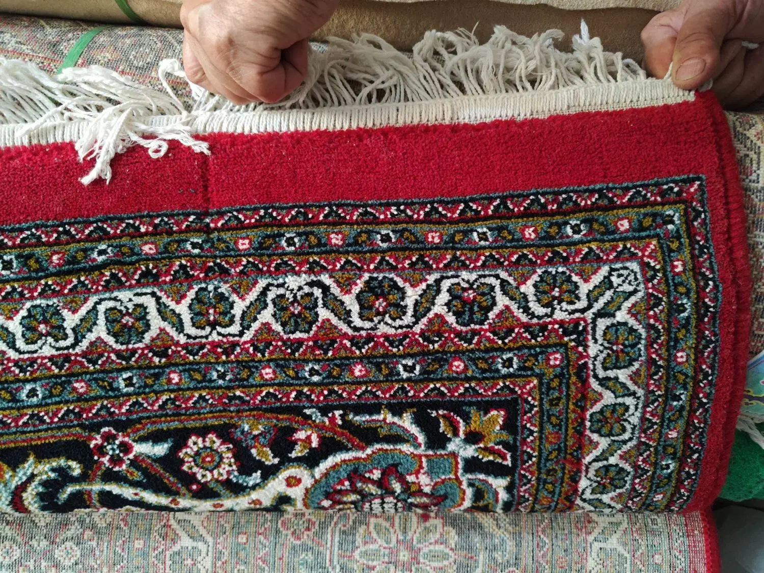 فرش ماهی 3*4 یک جفت با کناره 3 متری و موکت 50 متر|فرش|بوکان, |دیوار