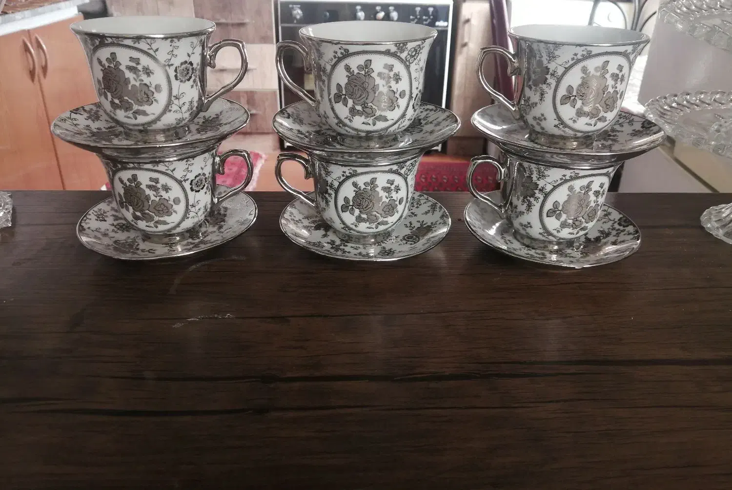 فنجان نعلبکی چینی ایتالیایی چای خوری|ظروف سرو و پذیرایی|گرگان, |دیوار