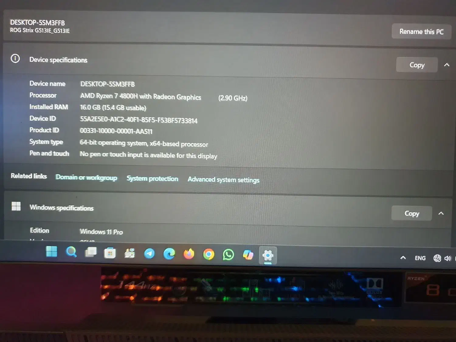 لبتاب ایسوس گیمینگ asus rog|رایانه همراه|تهران, جیحون|دیوار