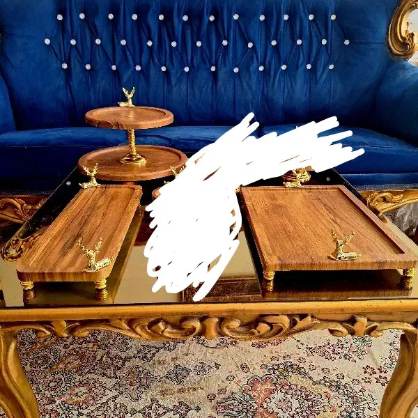 ست ۳ تیکه چوبی کاملا نو و سالم سرویس پذیرایی|ظروف سرو و پذیرایی|تهران, تولید دارو|دیوار