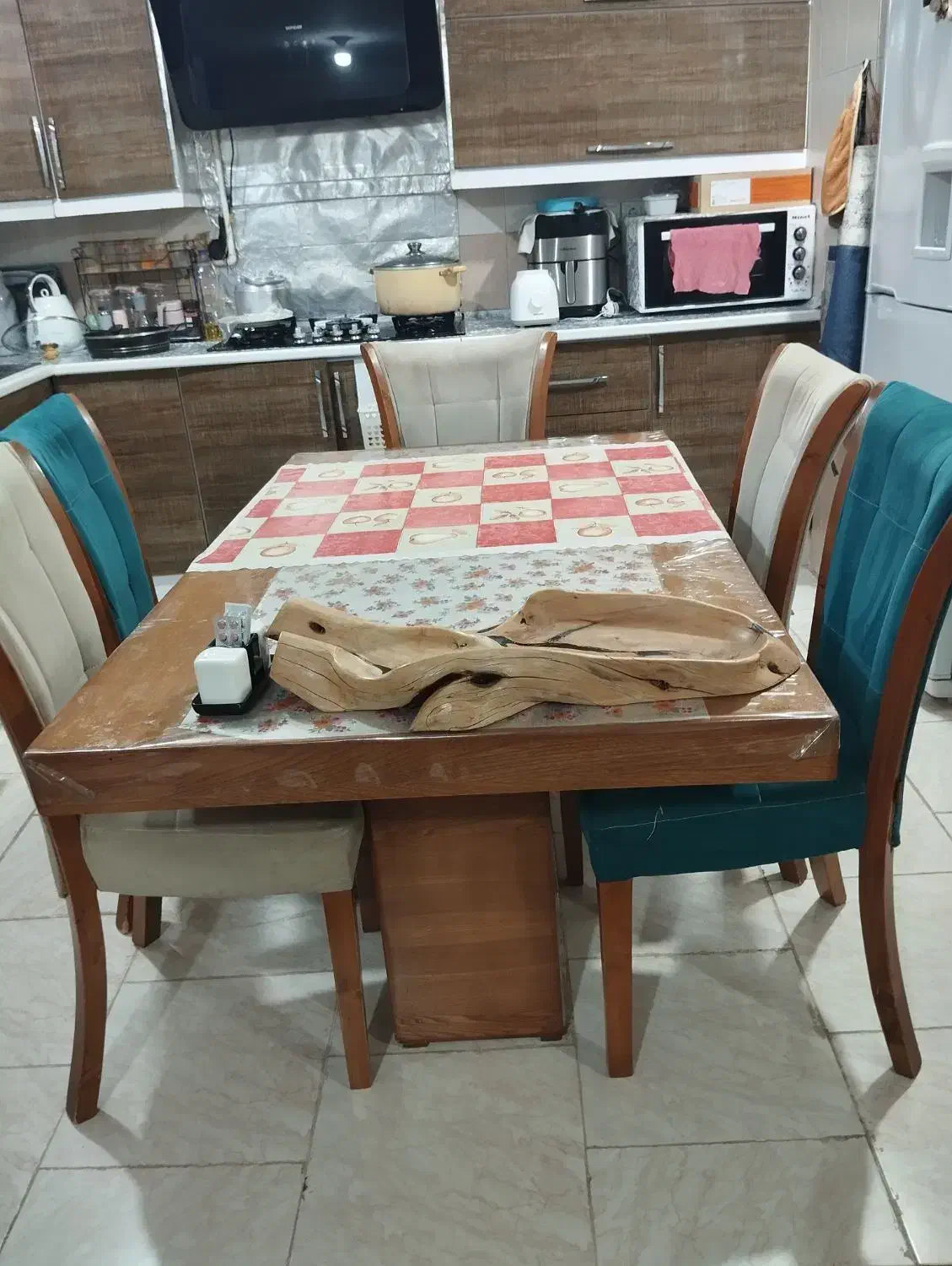 میز غذا خوری شش نفره|میز و صندلی غذاخوری|بندر ماهشهر, |دیوار