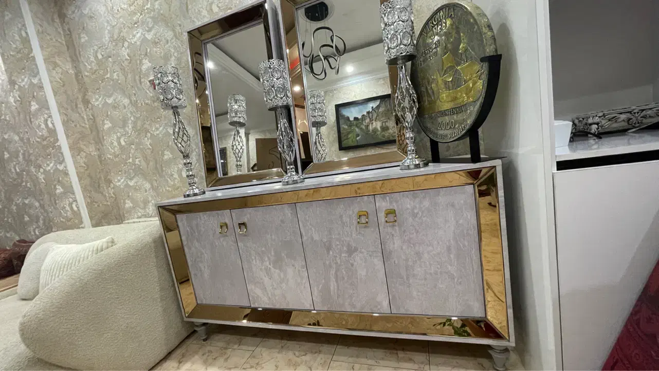 اینه و کنسول به همراه میز تی وی|بوفه، ویترین، کنسول|تهران, منیریه|دیوار