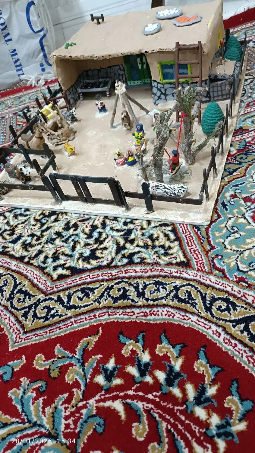 ماکت خانه روستایی|مجسمه، تندیس، ماکت|مشهد, امام رضا (ع)|دیوار