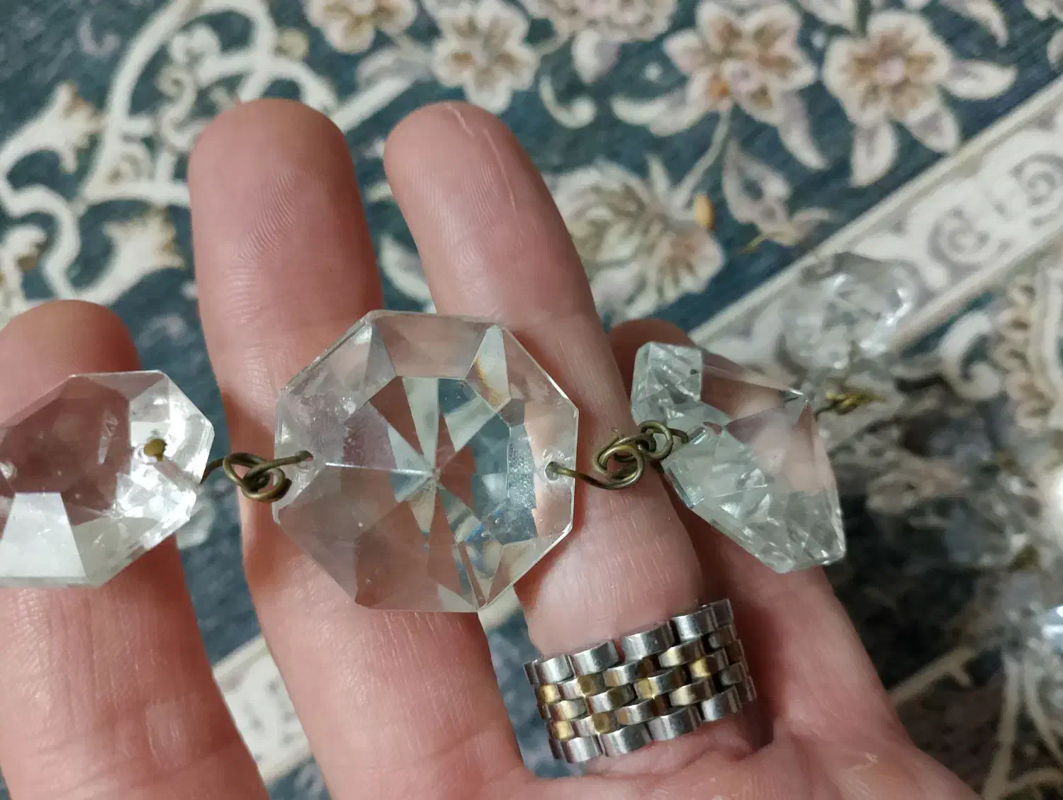 کریستال لوستر پرده کریستالی اباژور|لوستر و چراغ آویز|مشهد, هنرور|دیوار