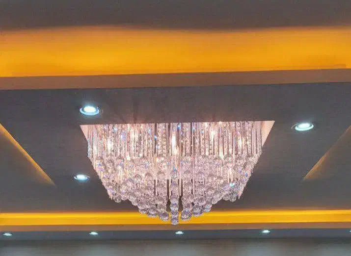 لوستر کریستال کنترلی|لوستر و چراغ آویز|کرج, گوهردشت|دیوار