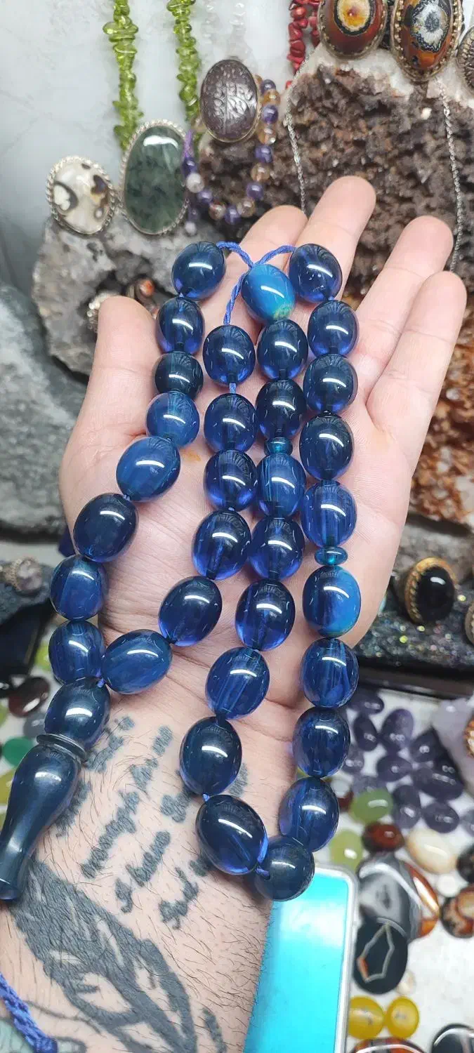 انگشتر تسبیح سندلوس فوق درشت ۱۴۶ گرمی کد ۴۷|جواهرات|اصفهان, شیخ اشراق|دیوار