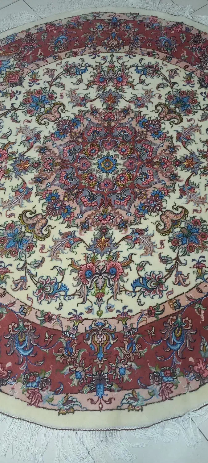 فرش دستبافت دایره (۲×۲) رج ۴۰ طرح خطیبی|فرش|تبریز, |دیوار