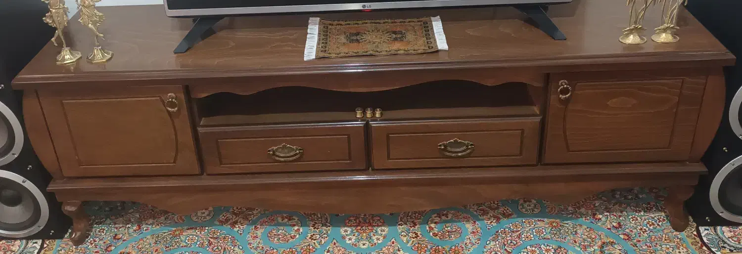 میز زیر تلویزیون چوب گردو با ضمانت|میز تلویزیون|نهاوند, |دیوار