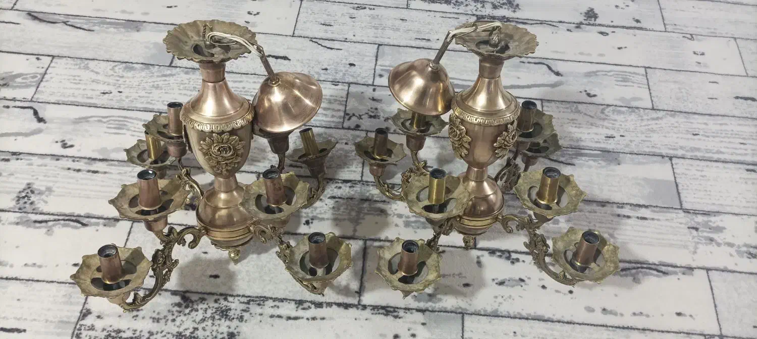 لوستر برنجی|لوستر و چراغ آویز|مشکین‌دشت, |دیوار