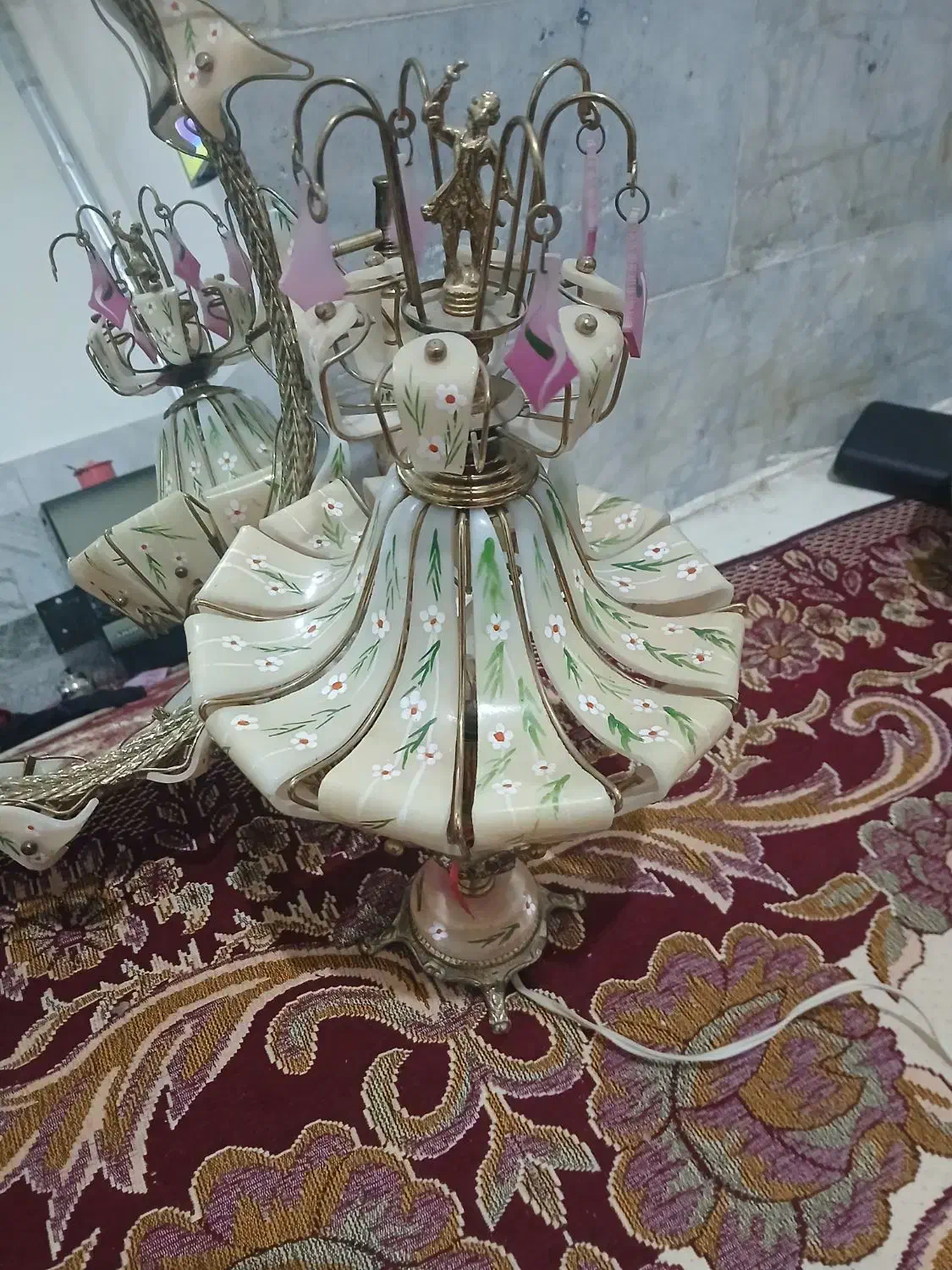 آینه شمعدان قدمتدار|کلکسیون اشیاء عتیقه|زنجان, |دیوار