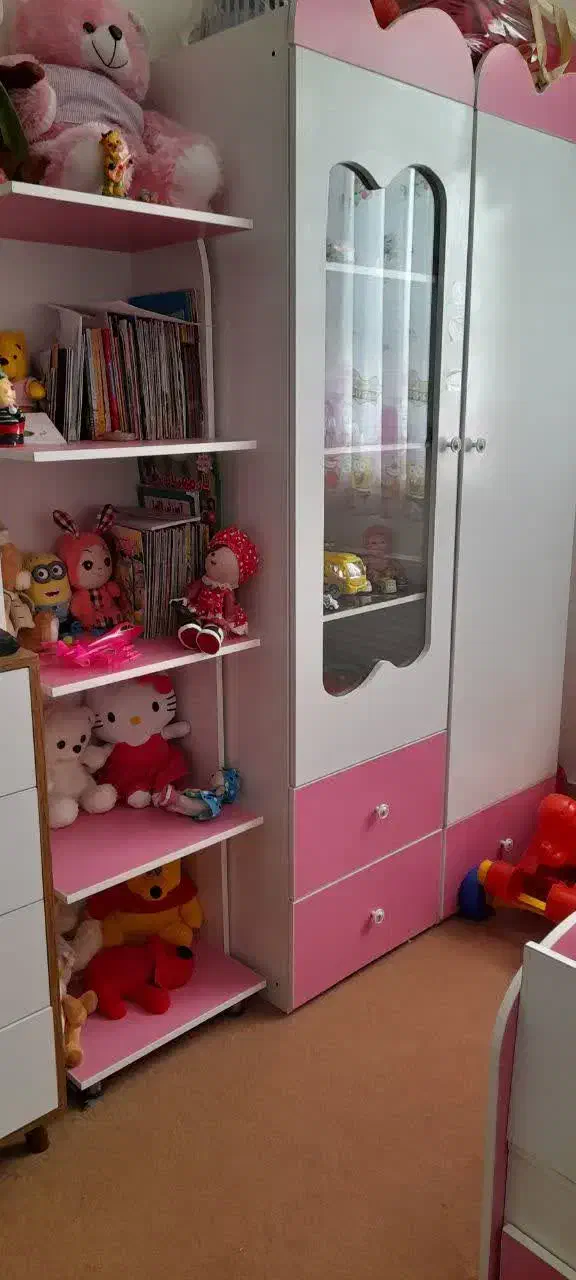 سرویس خواب کودک و نوجوان دو منظوره|تخت و سرویس خواب|سرخه, |دیوار