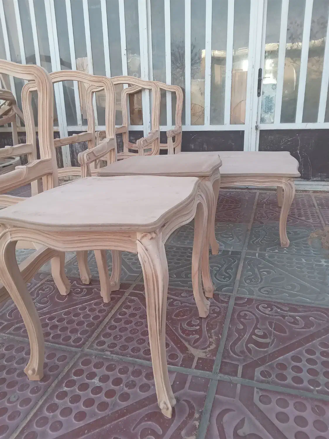 ۲۰ دست میز فرانسوی چوب راش|میز و صندلی غذاخوری|تویسرکان, |دیوار