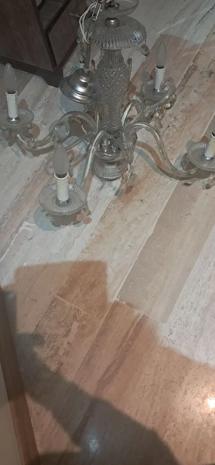 لوستر بلور  ۵شاخه|لوستر و چراغ آویز|اصفهان, شمس آباد|دیوار