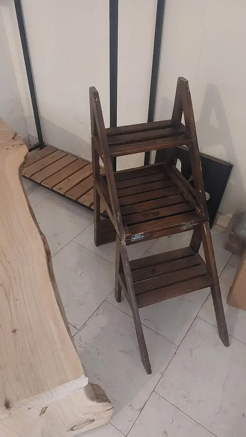 صندلی چوبی پله شو|صندلی و نیمکت|تهران, چوب تراش|دیوار