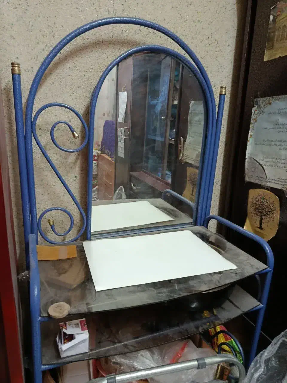 میز اینه و آرایشی فرفورژه|مبلمان خانگی و میز عسلی|اهواز, نبوت|دیوار