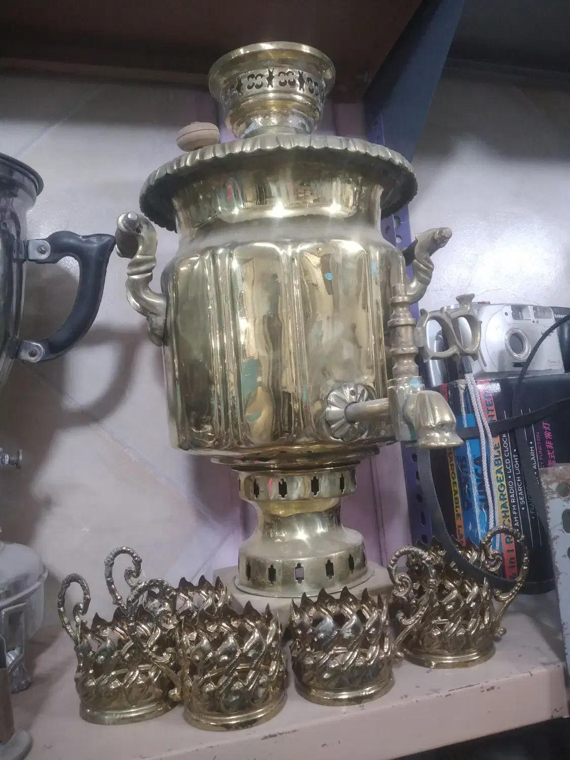 سماور برنجی زغالی|کلکسیون و سرگرمی|گندمان, |دیوار