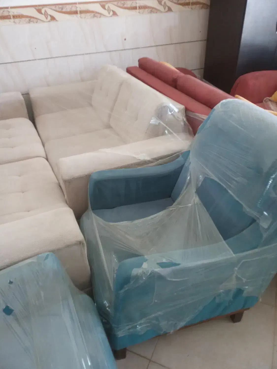 مبل راحتی ۷نفره سفارشی|مبلمان خانگی و میز عسلی|ملایر, |دیوار