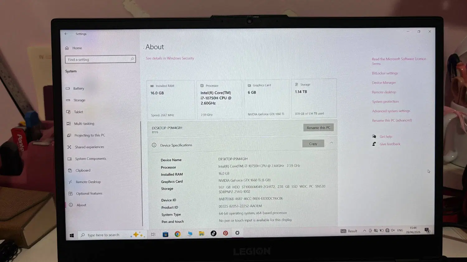 Lenovo Legion 5 i7|رایانه همراه|کرج, شهرک فهمیده|دیوار