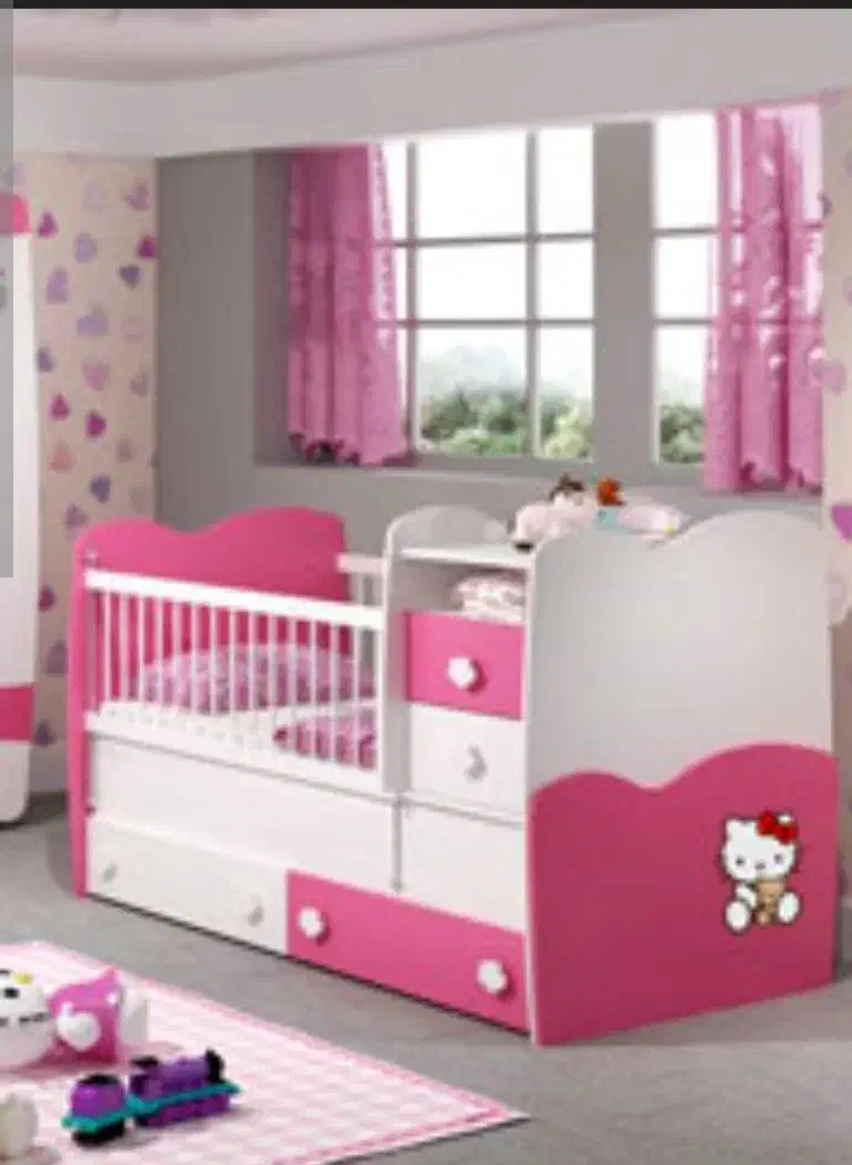 تخت خواب کودک همراه با تشک|تخت و سرویس خواب|بهبهان, |دیوار