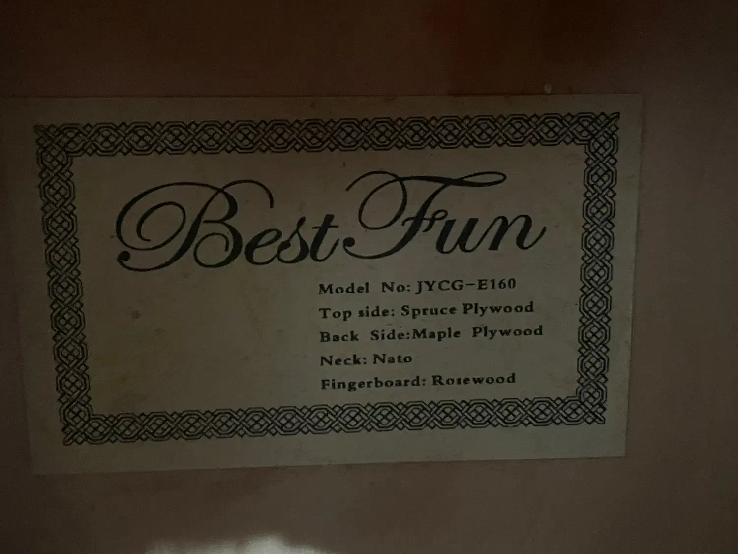 گیتار کلاسیک Best Fun مدل E160 (بست فان)|گیتار، بیس، امپلیفایر|صفادشت, |دیوار