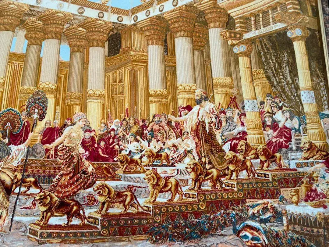 تابلو فرش دستباف باف ملک سلیمان|تابلو فرش|اردبیل, |دیوار