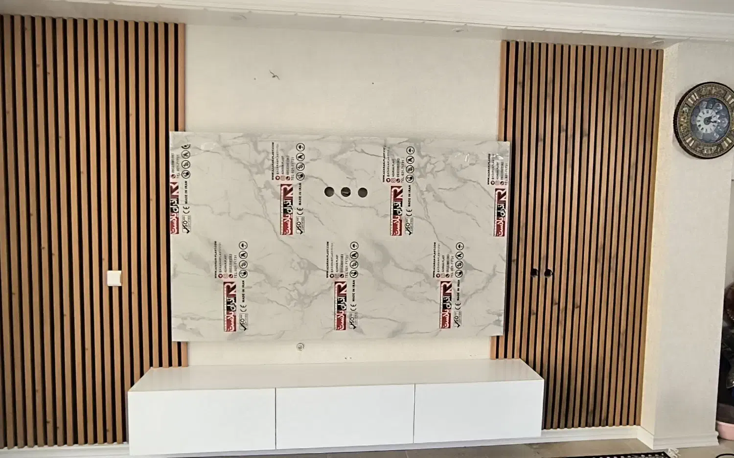 دکوراسیون بازسازی ترمووال ماربل شیت کمد دیواری tv|خدمات پیشه و مهارت|اصفهان, سروستان|دیوار