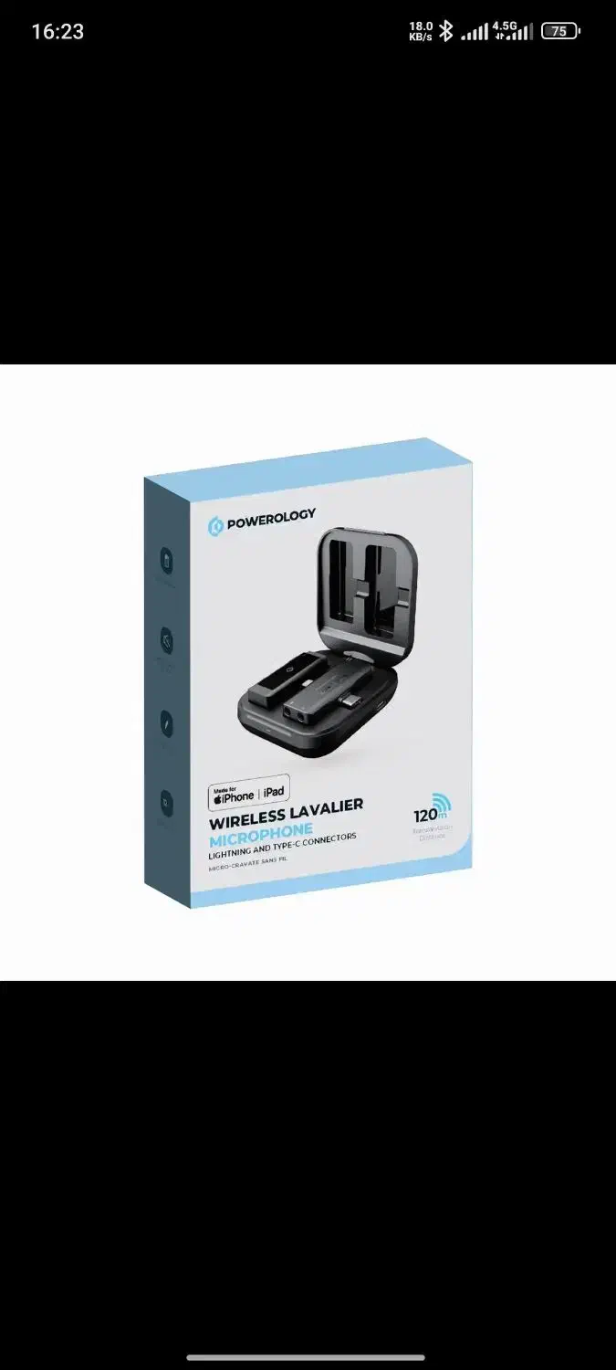 میکروفون یقه‌ای بی سیم پاورولوژی PWMICBK|لوازم جانبی موبایل و تبلت|بوشهر, |دیوار