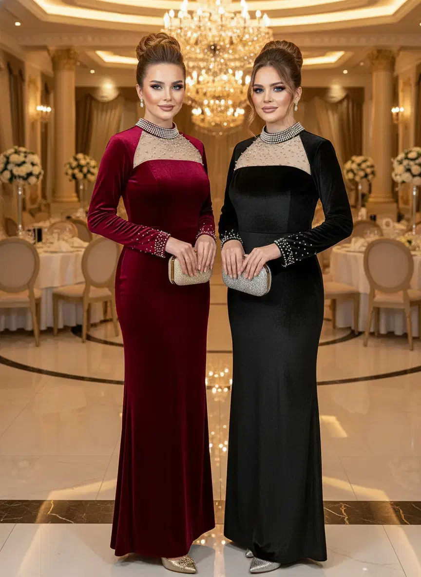 لباس مجلسی مخمل جدید|لباس|تهران, امام زاده حسن|دیوار