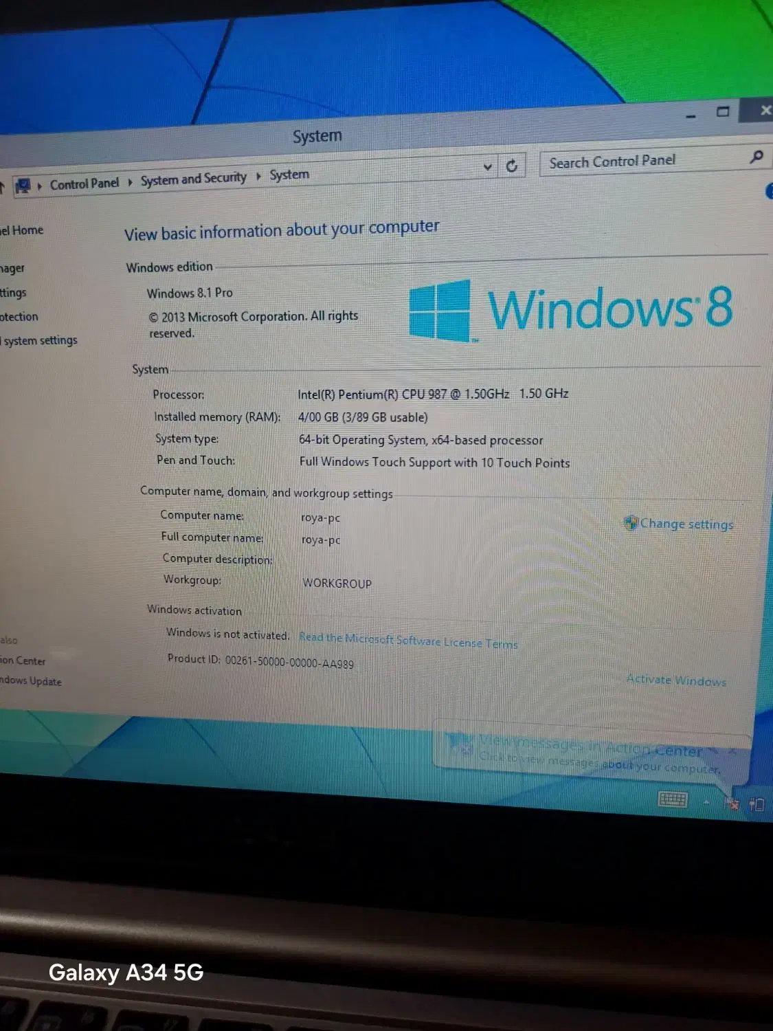 لبتاب ایسوز صحفه لمسی|رایانه همراه|زابل, |دیوار