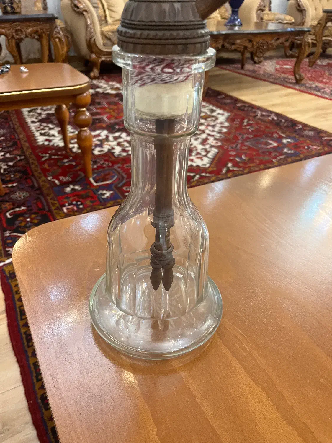 قلیان قاجاری تنگ اصل فرانسه میانه قاجاراتوی المانی|کلکسیون اشیاء عتیقه|تبریز, |دیوار