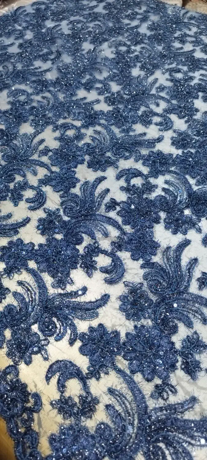 پارچه گیپور پولک دوزی سیمدار|لباس|تهران, خاک سفید|دیوار