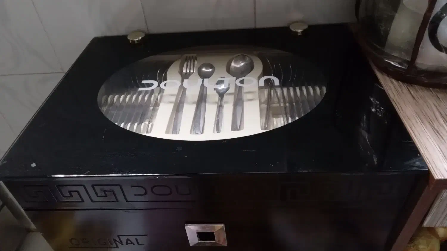 پایه جا قاشقی چوبی|آب‌چکان و نظم‌دهنده ظروف|مشهد, جاهد شهر|دیوار