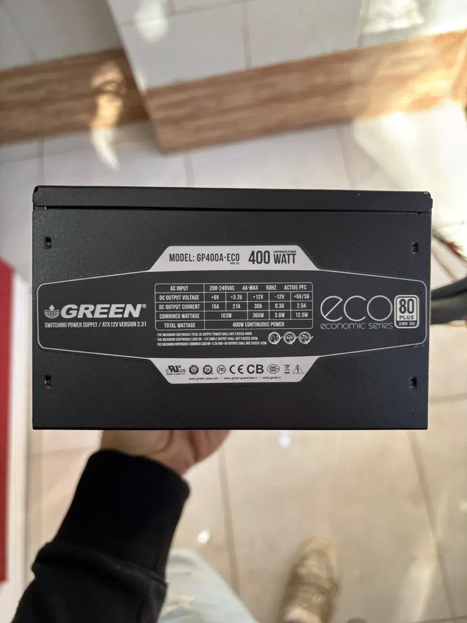 پاور ۴۰۰w گرین|قطعات و لوازم جانبی رایانه|مبارکه, |دیوار