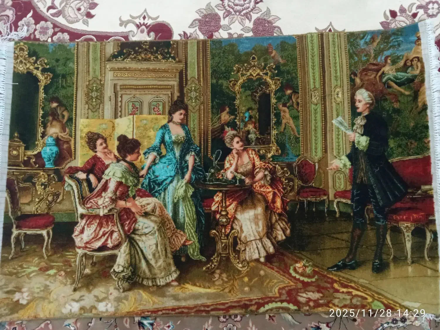 تابلو فرش  دستباف شاعر جوان|تابلو فرش|تربت‌حیدریه, باغ سلطانی|دیوار