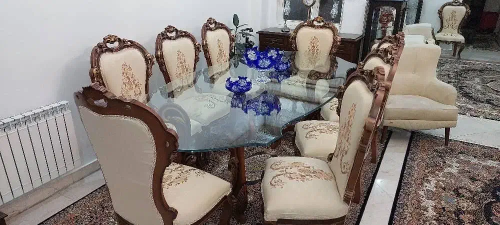 مبلمان استیل با غذاخوری|مبلمان خانگی و میز عسلی|تهران, صادقیه|دیوار