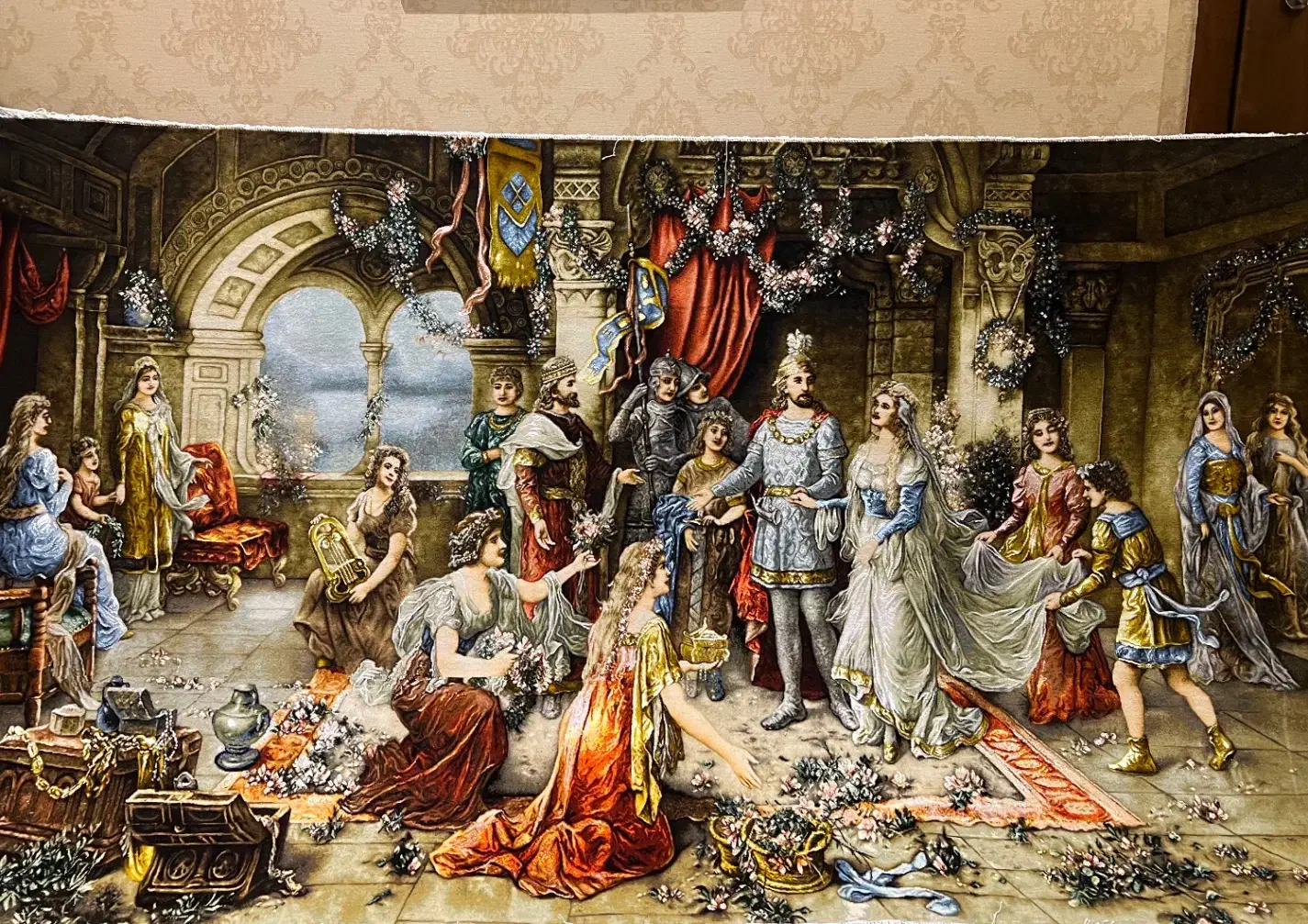 تابلو فرش دستبافت تبریز تاج گذاری|تابلو فرش|تهران, دروس|دیوار