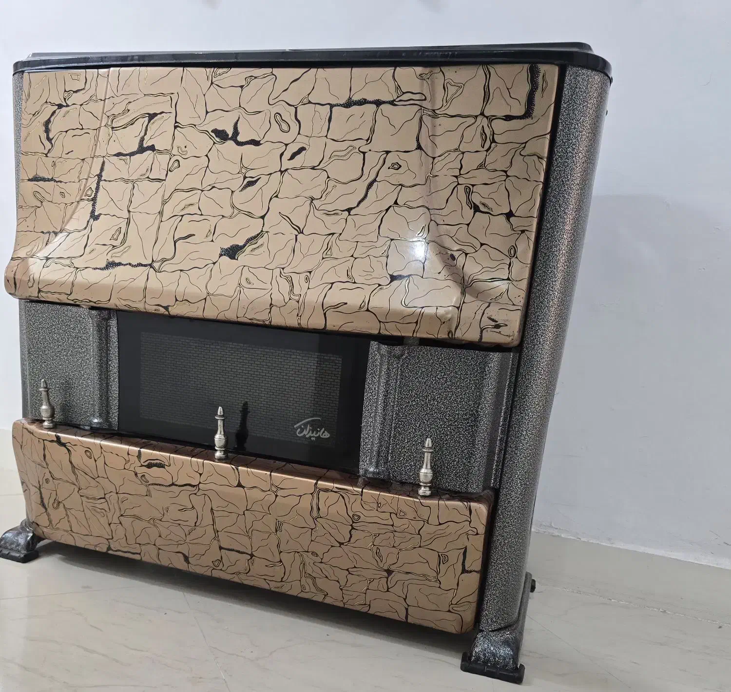 بخاری هانیزان طرح شومینه گازی بزرگ|بخاری، هیتر، شومینه|مشهد, نیروی هوایی|دیوار