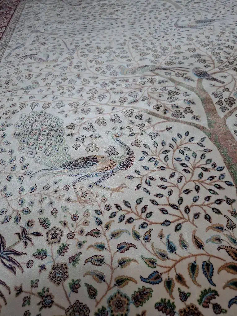 فرش ابریشم ۳ متره نو|فرش|پیشوا, |دیوار