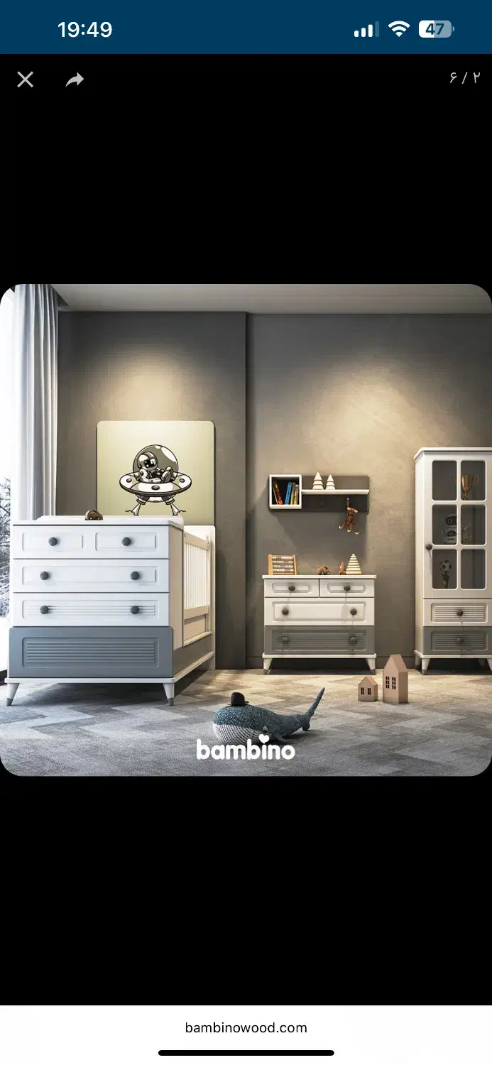 سرویس خواب کودک و نوجوان بامبینو|تخت و سرویس خواب|تبریز, |دیوار