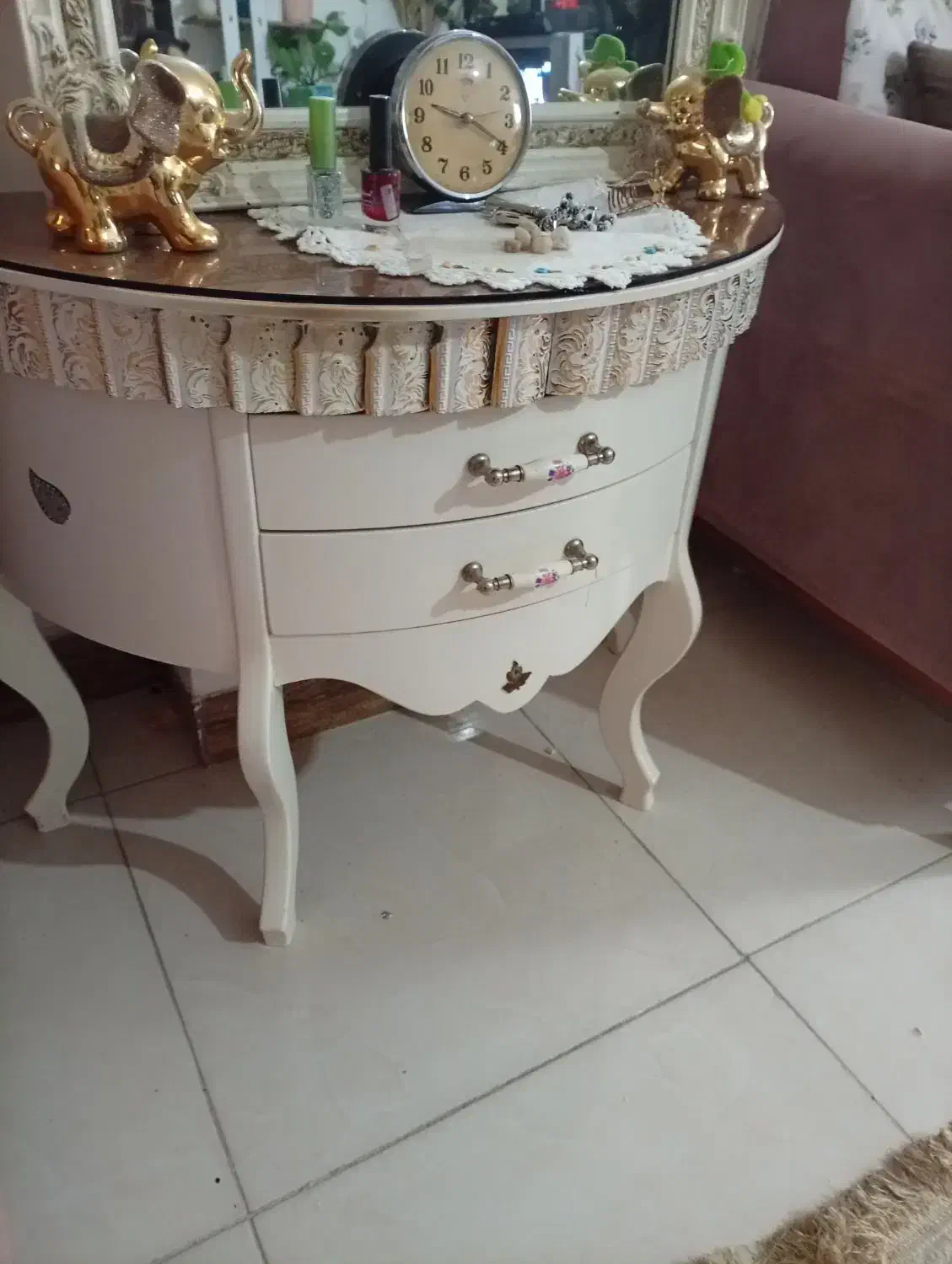 ایینه کنسول درحدنوبدون ایراد|بوفه، ویترین، کنسول|کلاچای, |دیوار