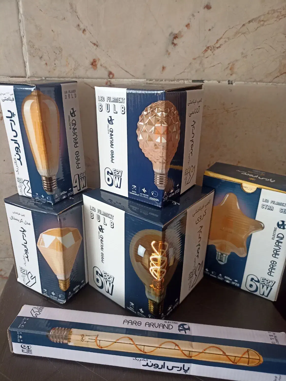 انواع لامپ فیلامنتی ادیسونی|ریسه و چراغ تزئینی|کرمان, |دیوار