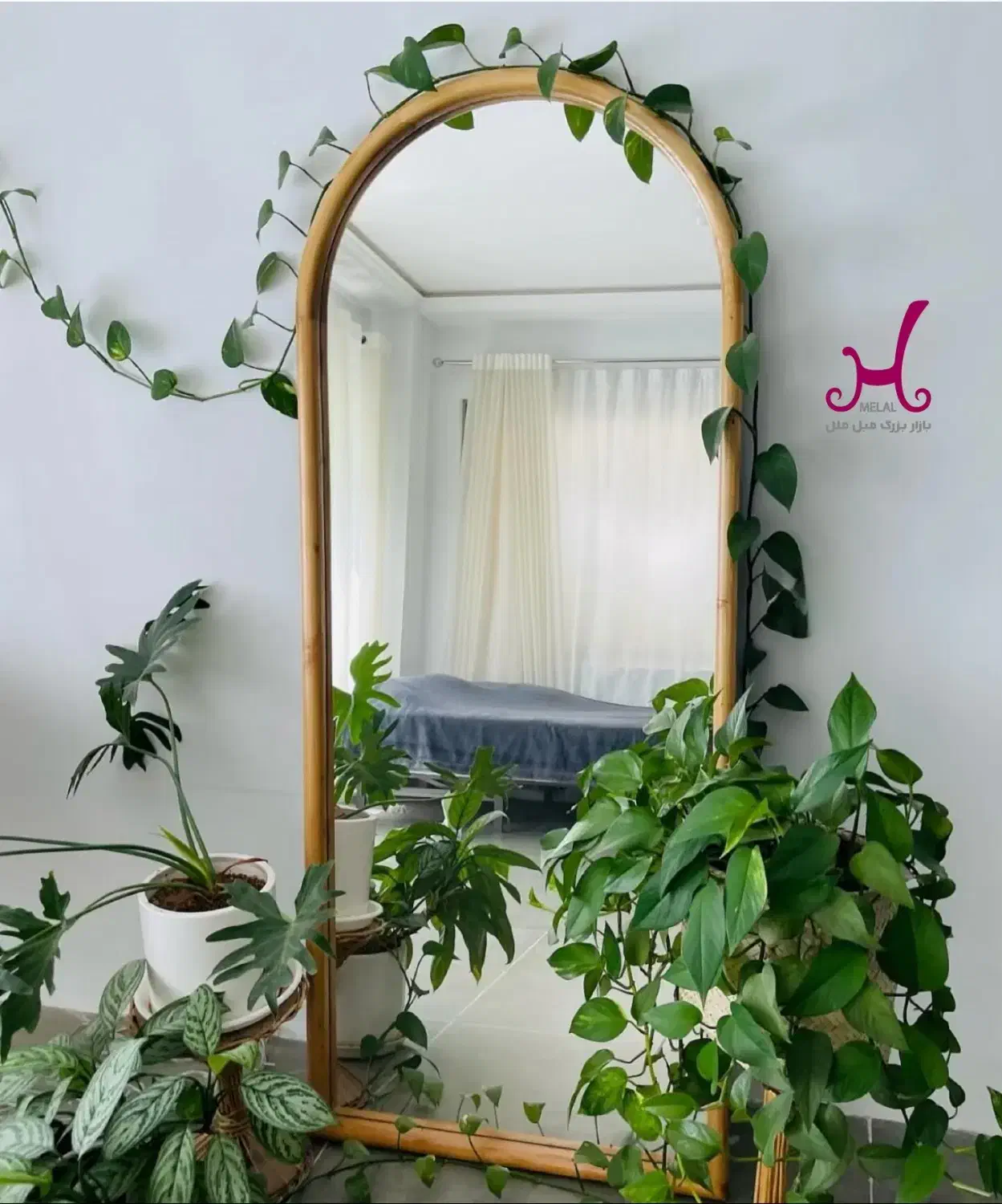 بازار بزرگ مبل ملل آینه قدی چوبی لادن|آینه|بندرعباس, |دیوار