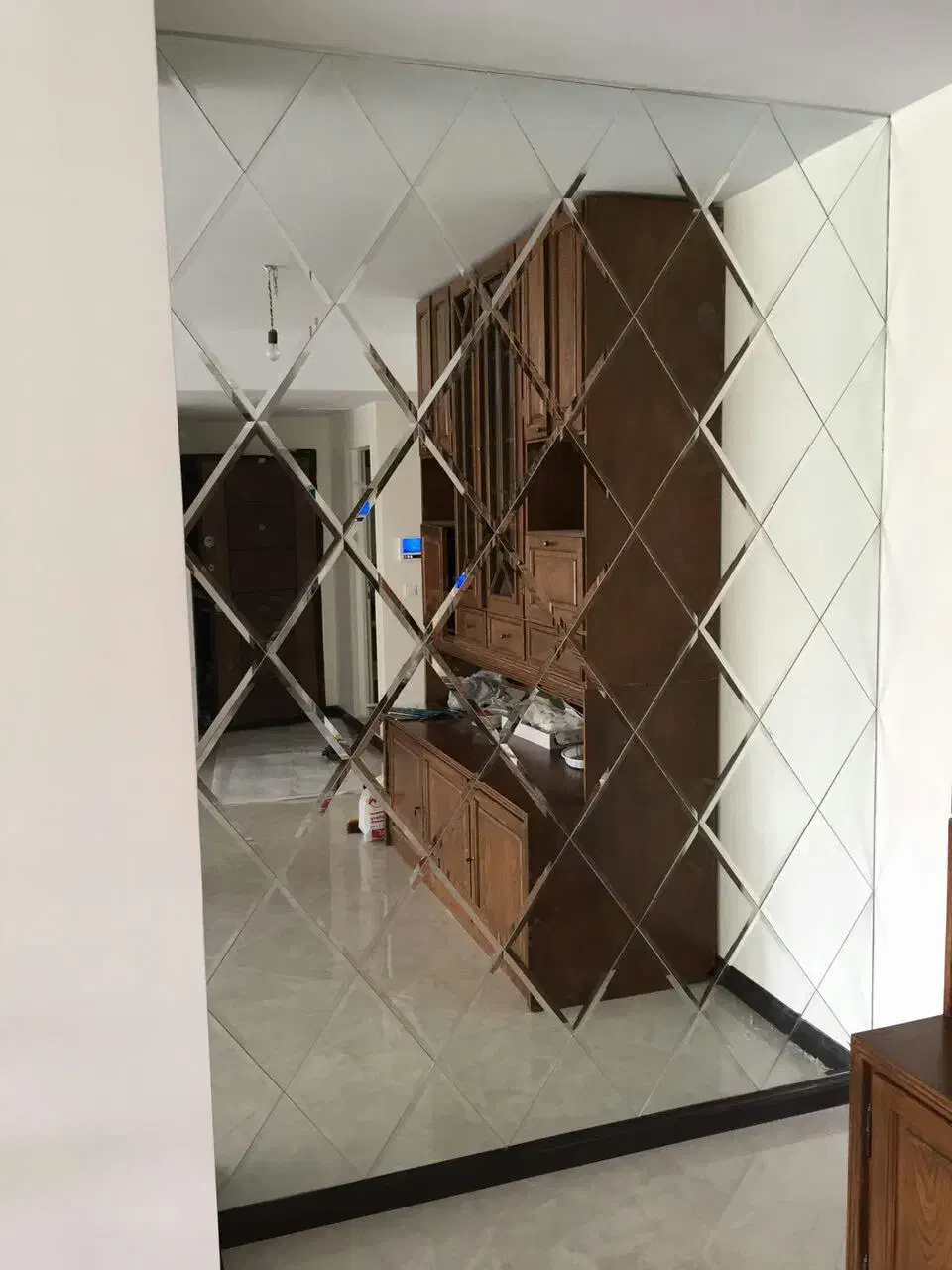 آینه آیینه دکوراتیو ، اینه پازلی اینه هندسی شکسته|آینه|اصفهان, پروین|دیوار