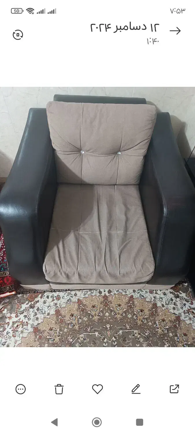 مبل ۷نفره بدونه عیب|مبلمان خانگی و میز عسلی|بانه, |دیوار