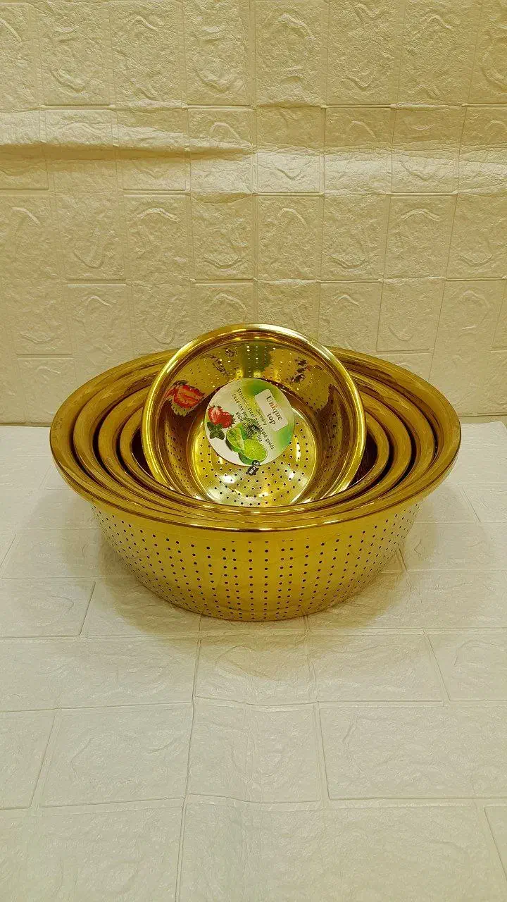 سرویس استیل لگن و ابکش طلایی یونیک|ظروف پخت‌وپز|چهاردانگه (تهران), |دیوار